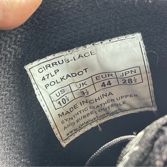 Celsius Cirrus Lace Up Polka Dot Snowboarding Boots. Size 10.5. Black - Picture 3 of 11
